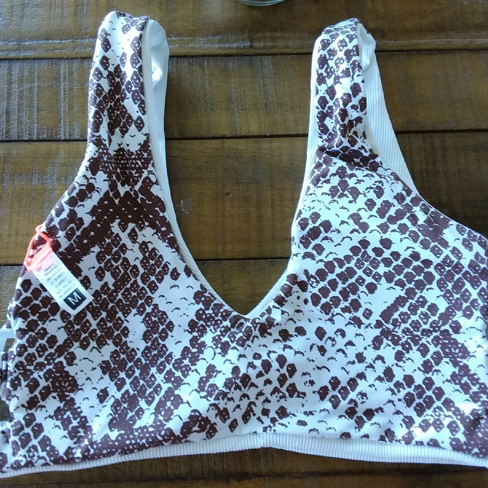 Maaji swim bathing suit top Snakeskin print